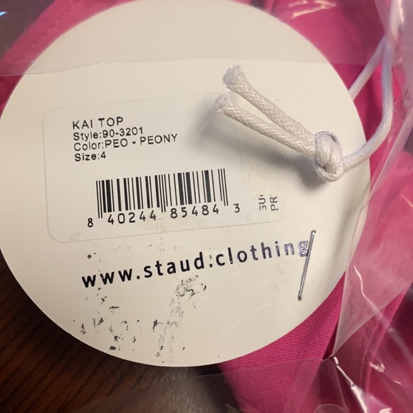 New Staud Hot Pink KAI Halter Twist top- Barbie vibes - Picture 12 of 12